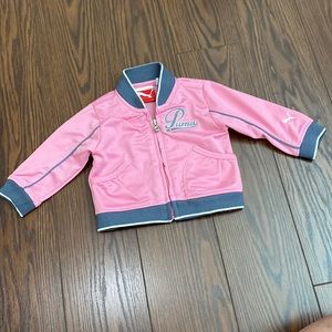 Pink sequin Puma athletic jacket size 3-6 months